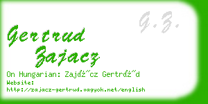 gertrud zajacz business card